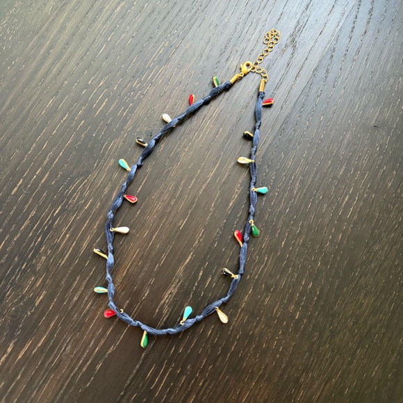 Colorful Teardrop Charm Necklace - Picture 2 of 2